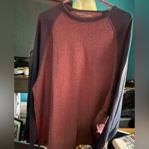 Faded Glory Maroon and Navy Shirt